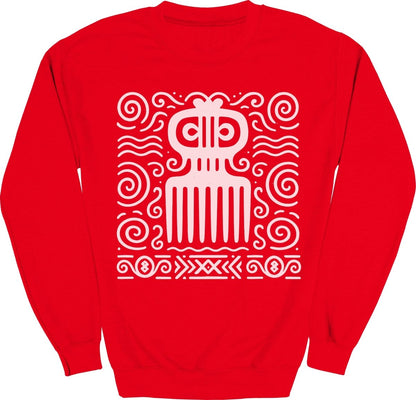 Adinkra Comb Pattern Sweatshirt - Zion Threadz