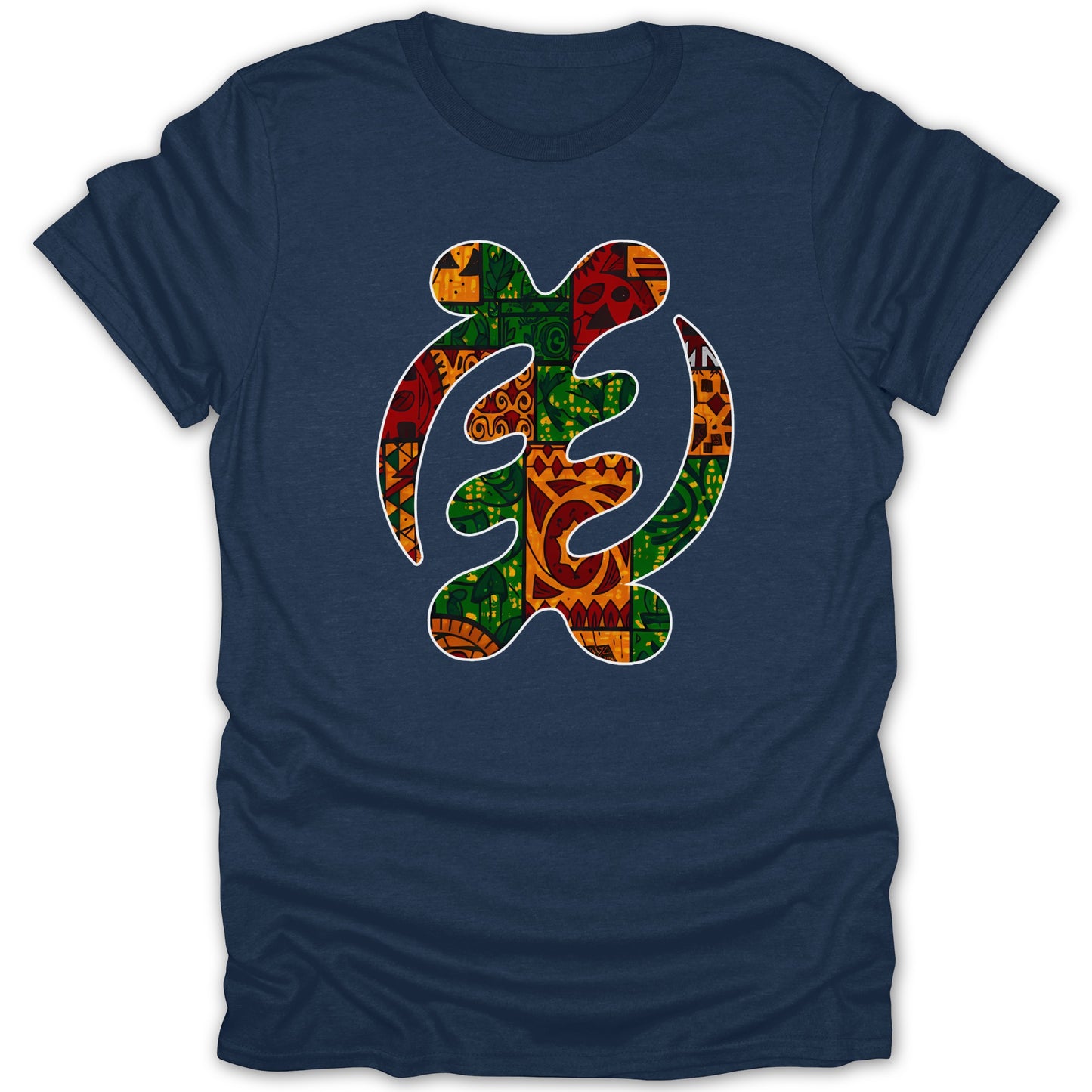 Colorful Patterned Adinkra T-shirt Design Top