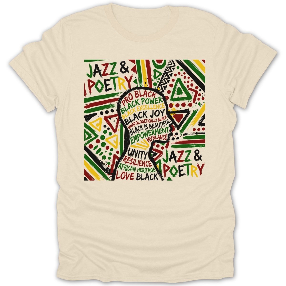 Jazz Poetry Black Power Tee - Zion Threadz
