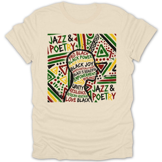 Jazz Poetry Black Power Tee - Zion Threadz