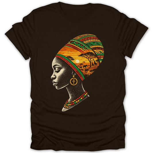 Queen Savanna Head Wrap Tee - Zion Threadz