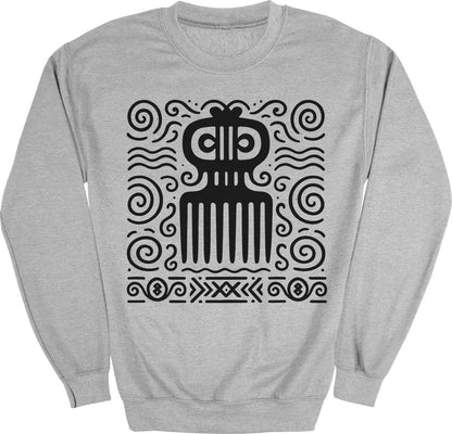 Adinkra Comb Pattern Sweatshirt - Zion Threadz