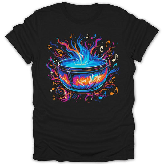 Vibrant Drum Illustration Tee - Zion Threadz
