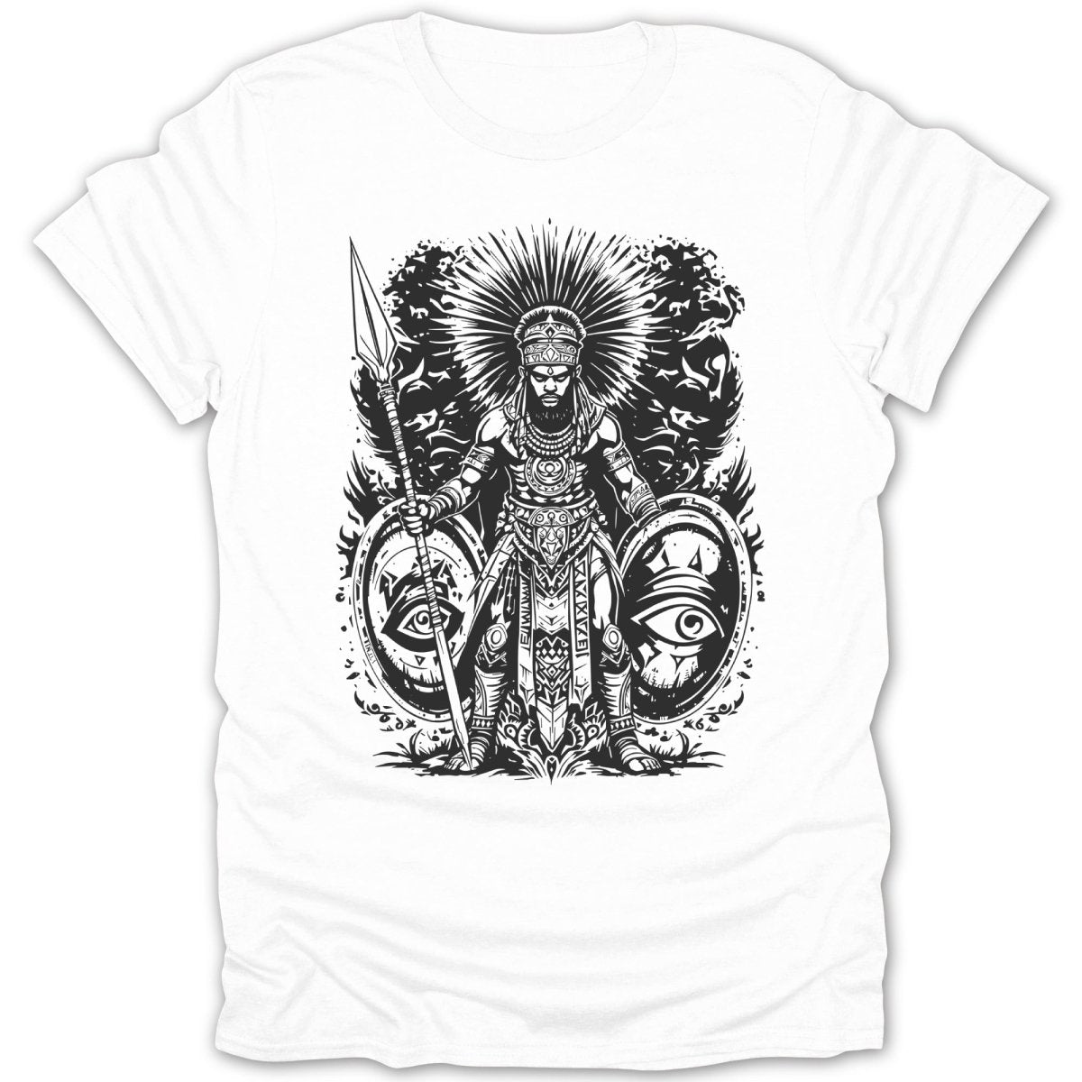 African Warrior with Spear Tee - Zion Threadz