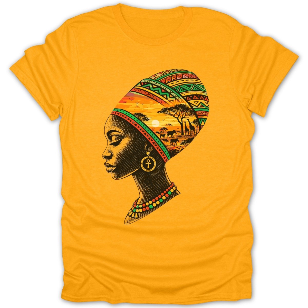 Queen Savanna Head Wrap Tee - Zion Threadz