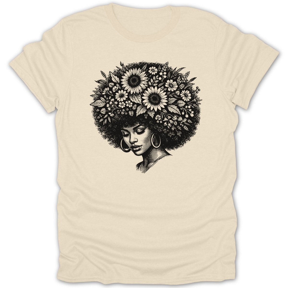 Afro Girl Bloom Tee - Zion Threadz