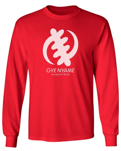Adinkra Gye Nyame Except For God Long Sleeve Tee - Zion Threadz
