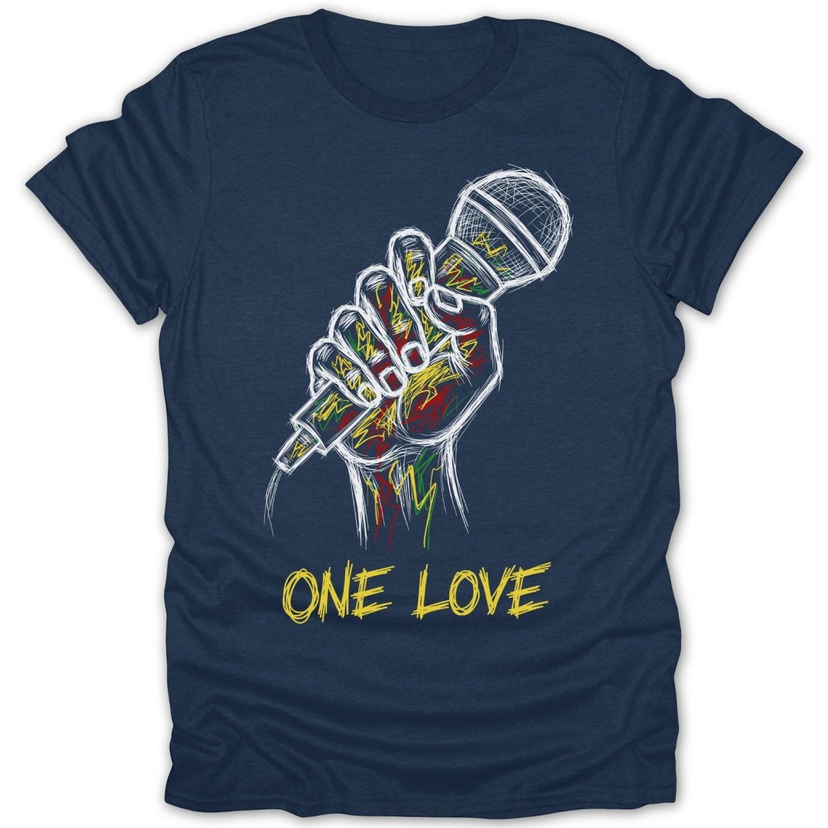 One Love Mic Sketch Tee - Zion Threadz