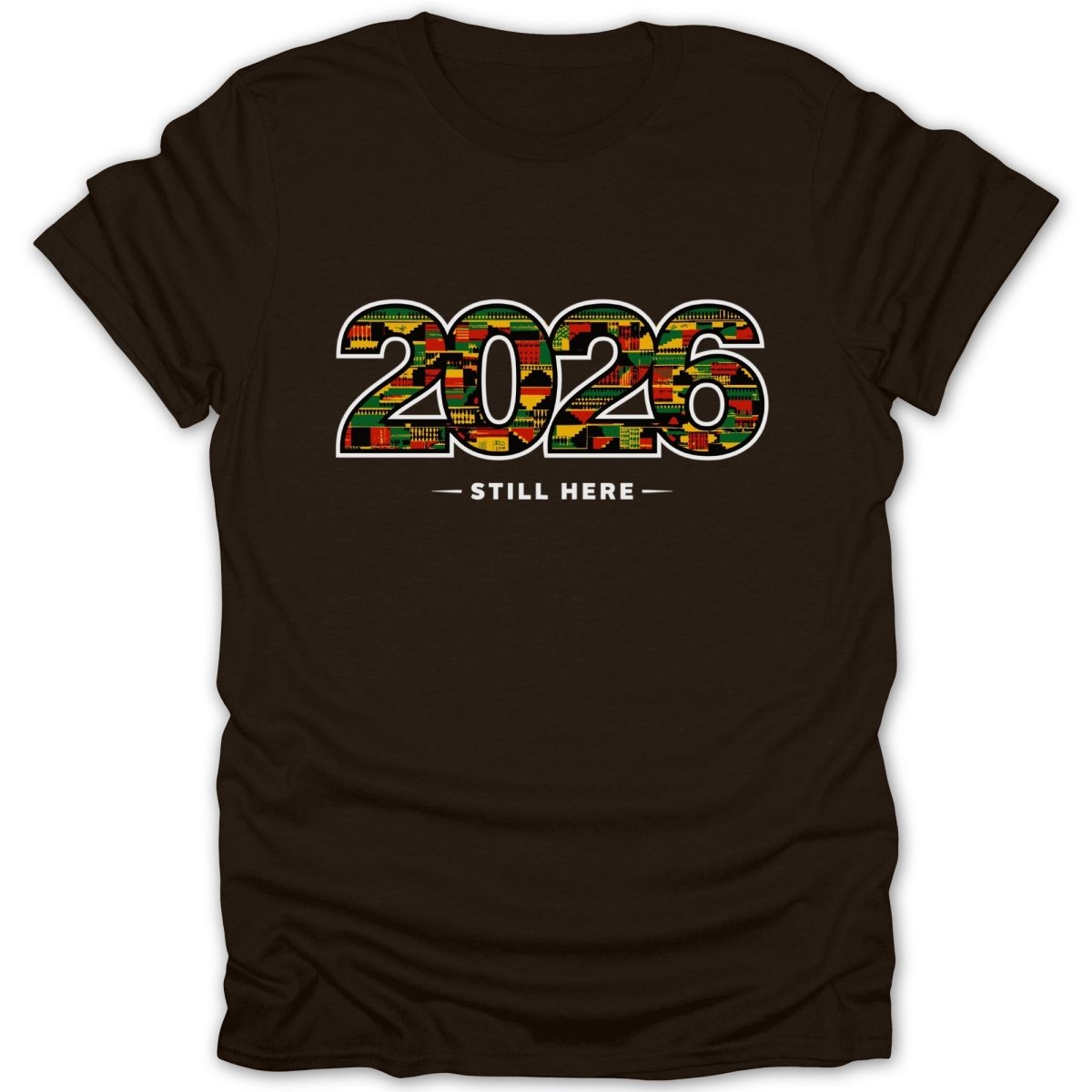 2026 Still Here Kente Pattern Tee - Zion Threadz