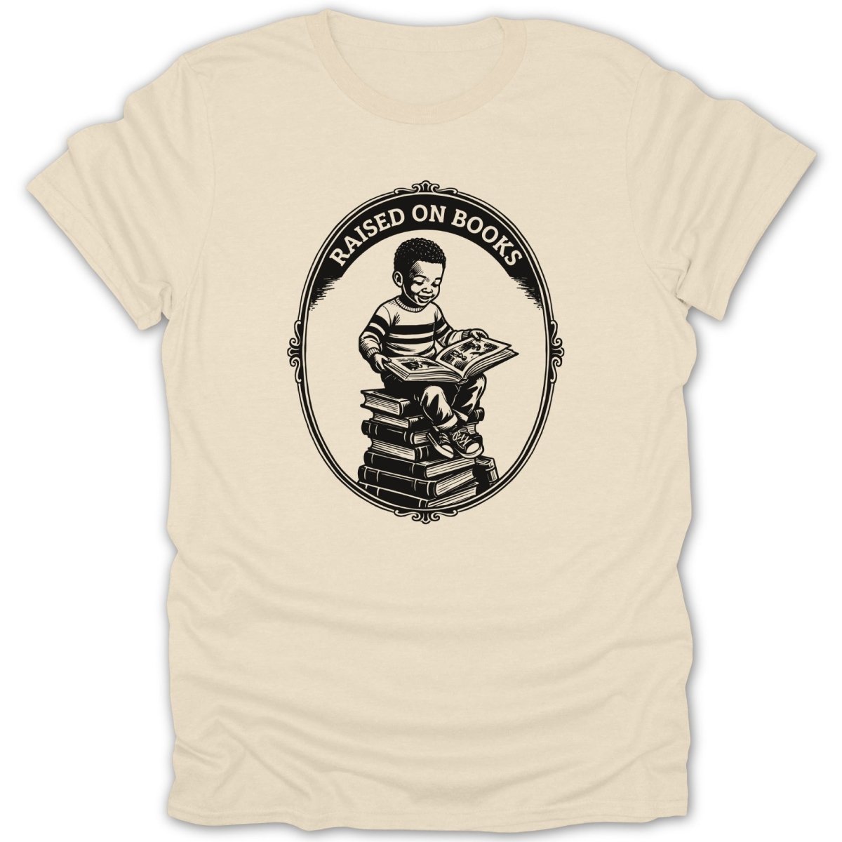 Black Boy Raised On Books Tee - Zion Threadz