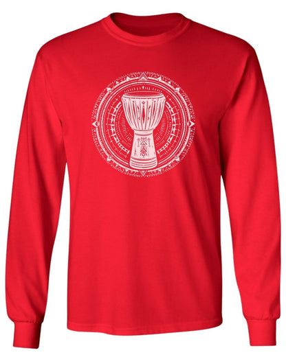 Djembe Drum Art Long Sleeve Tee - Zion Threadz
