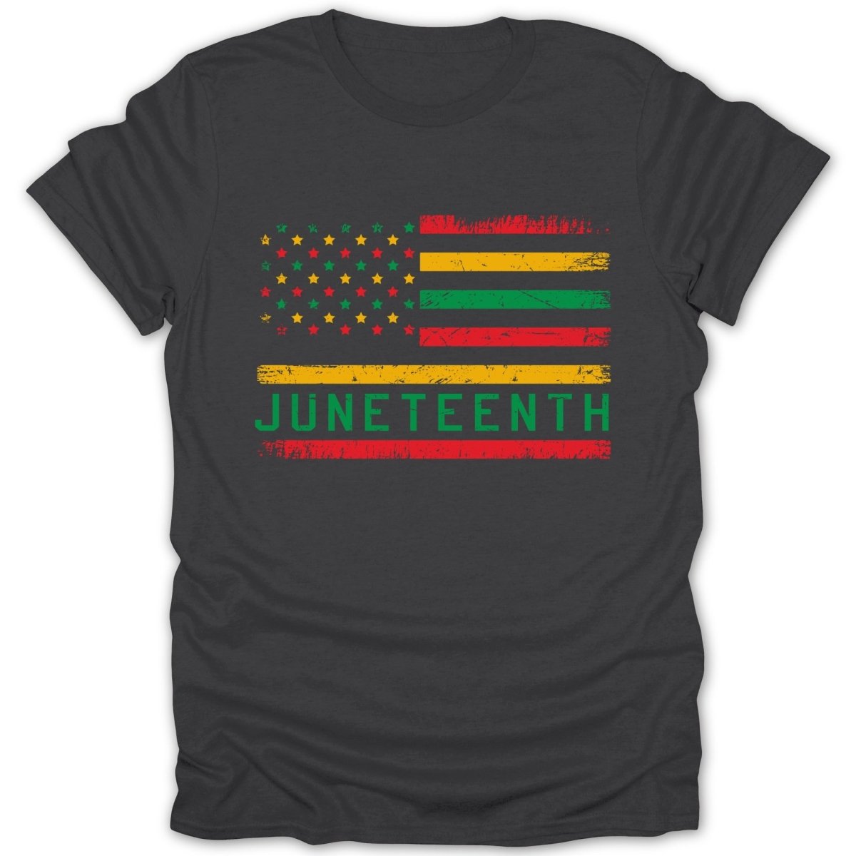 Distressed Juneteenth Flag Tee - Zion Threadz
