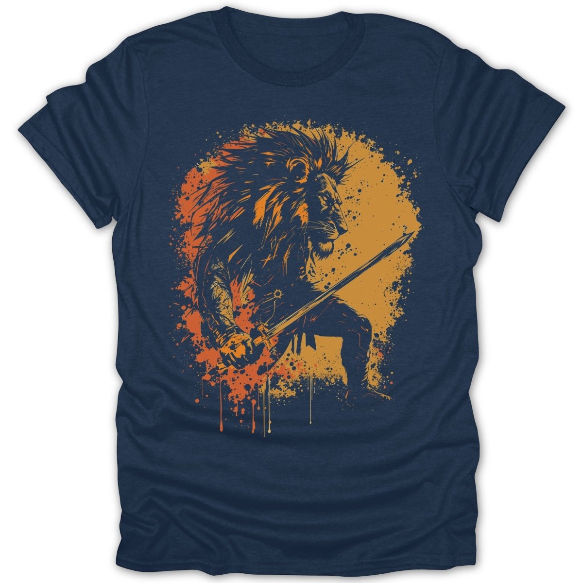 Lion Warrior Grunge Tee - Zion Threadz
