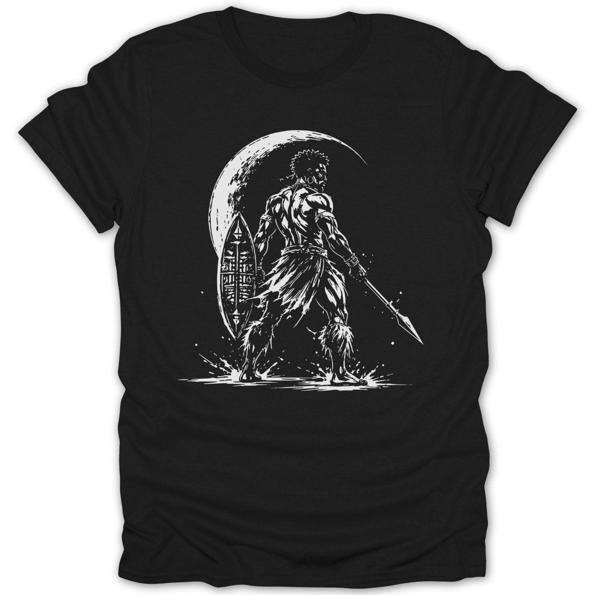 Moonlit Warrior BW Tee - Zion Threadz