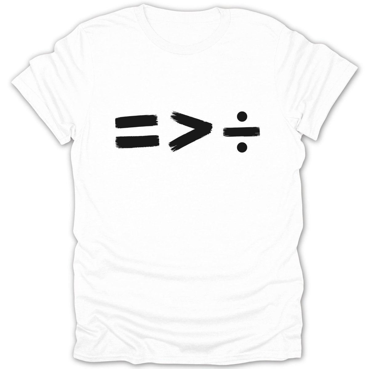 Equality Greater Than Division 2 BW Tee - Zion Threadz