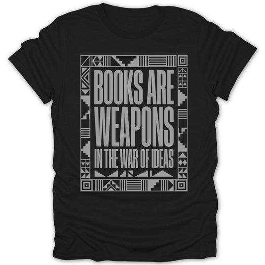 Books Are Weapons Pattern Tee