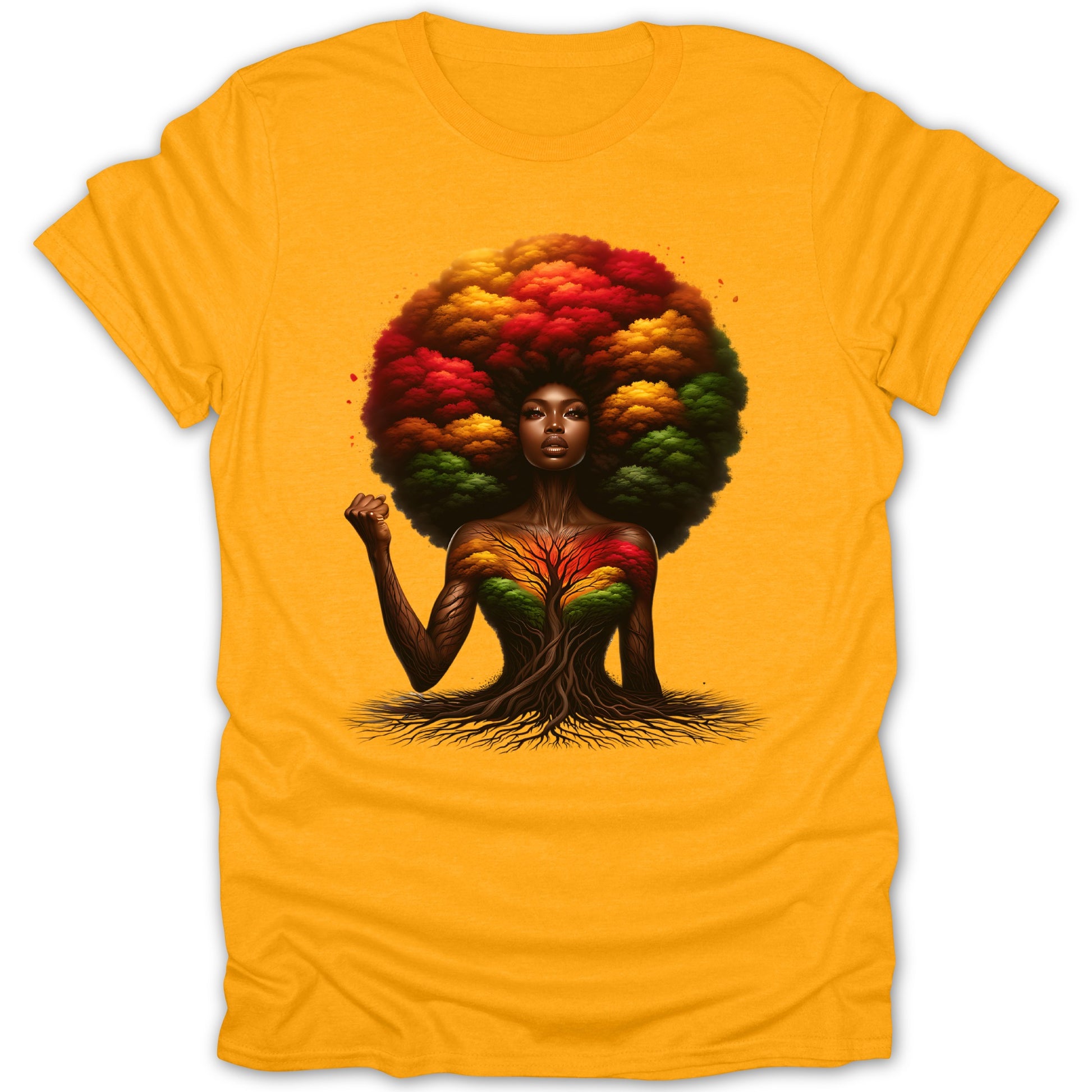 Artistic Rainbow Afro Woman Graphic T-Shirt product