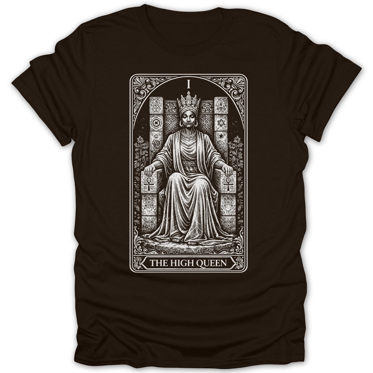 The High Queen Tarot Card Artistic Graphic T-shirt