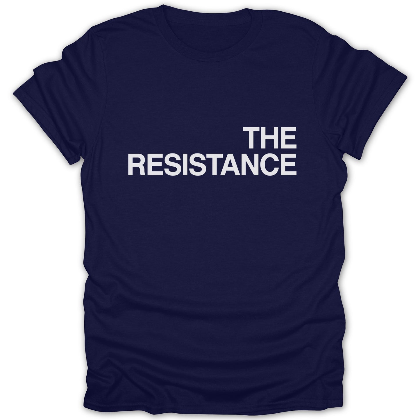 Bold Navy Blue Shirt Featuring The Resistance Text Design