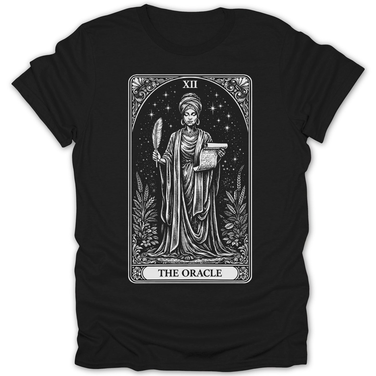 The Oracle Card Design Black T-Shirt Product