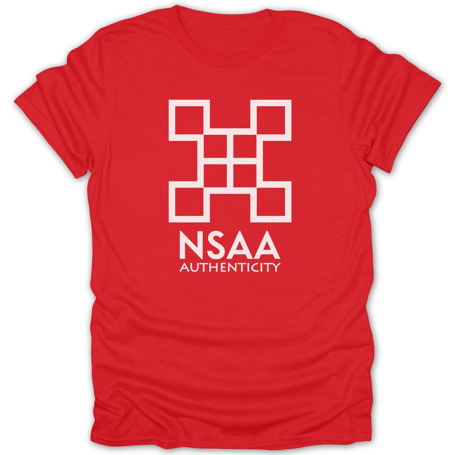 NSAA Authenticity Red T-Shirt with Unique Bold Design