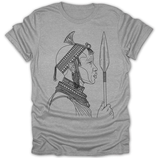 Maasai Warrior Silhouette Tee - Zion Threadz