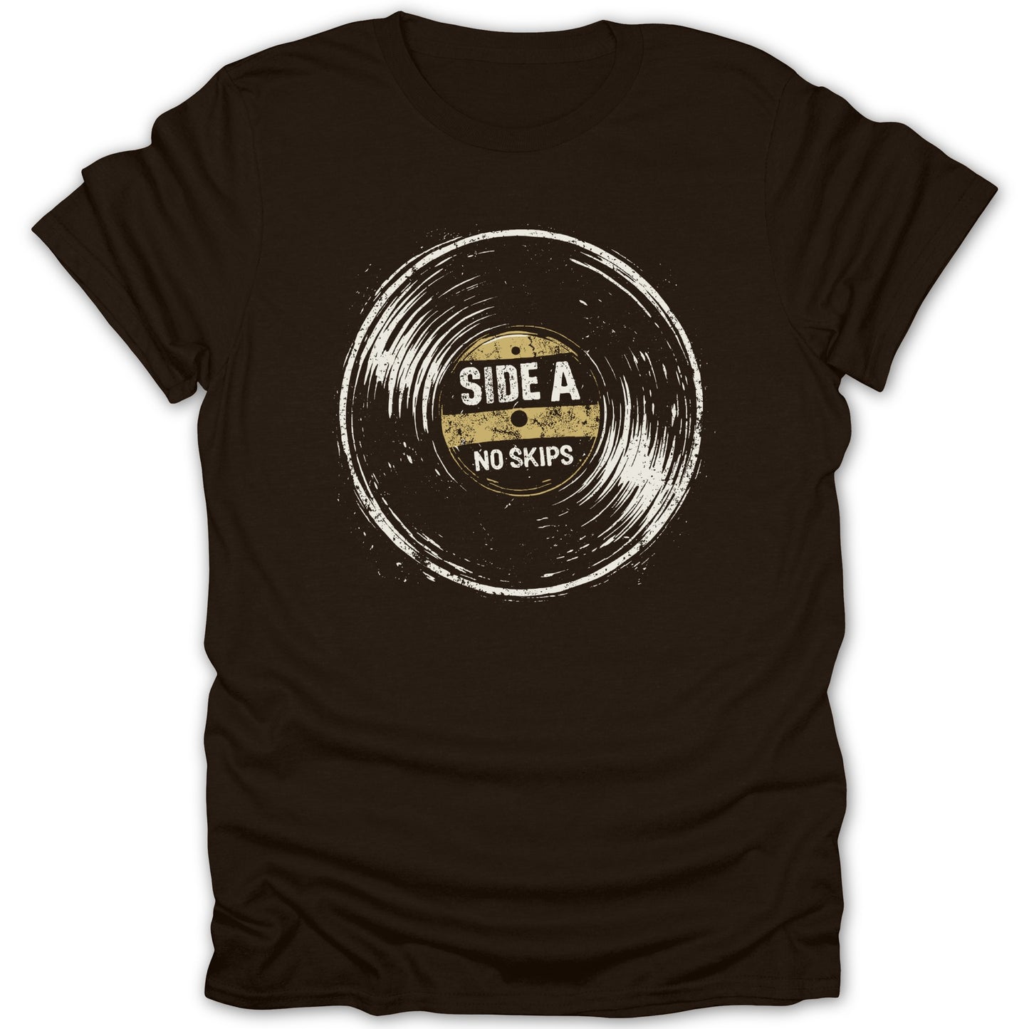 Side A No Skips Record Design T-shirt Product