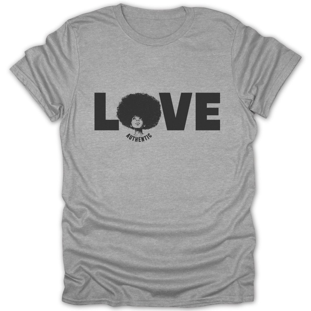Authentic Love Afro Girl Tee - Zion Threadz