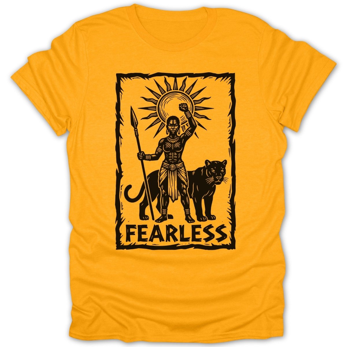 Queen with Panther Fearless Tee - Zion Threadz