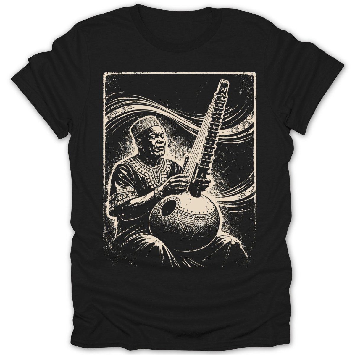 Soulful Kora Musician Tee - Zion Threadz