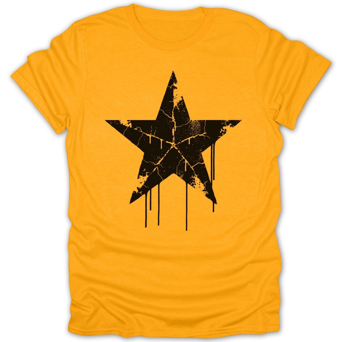 Black Star Grunge Tee - Zion Threadz