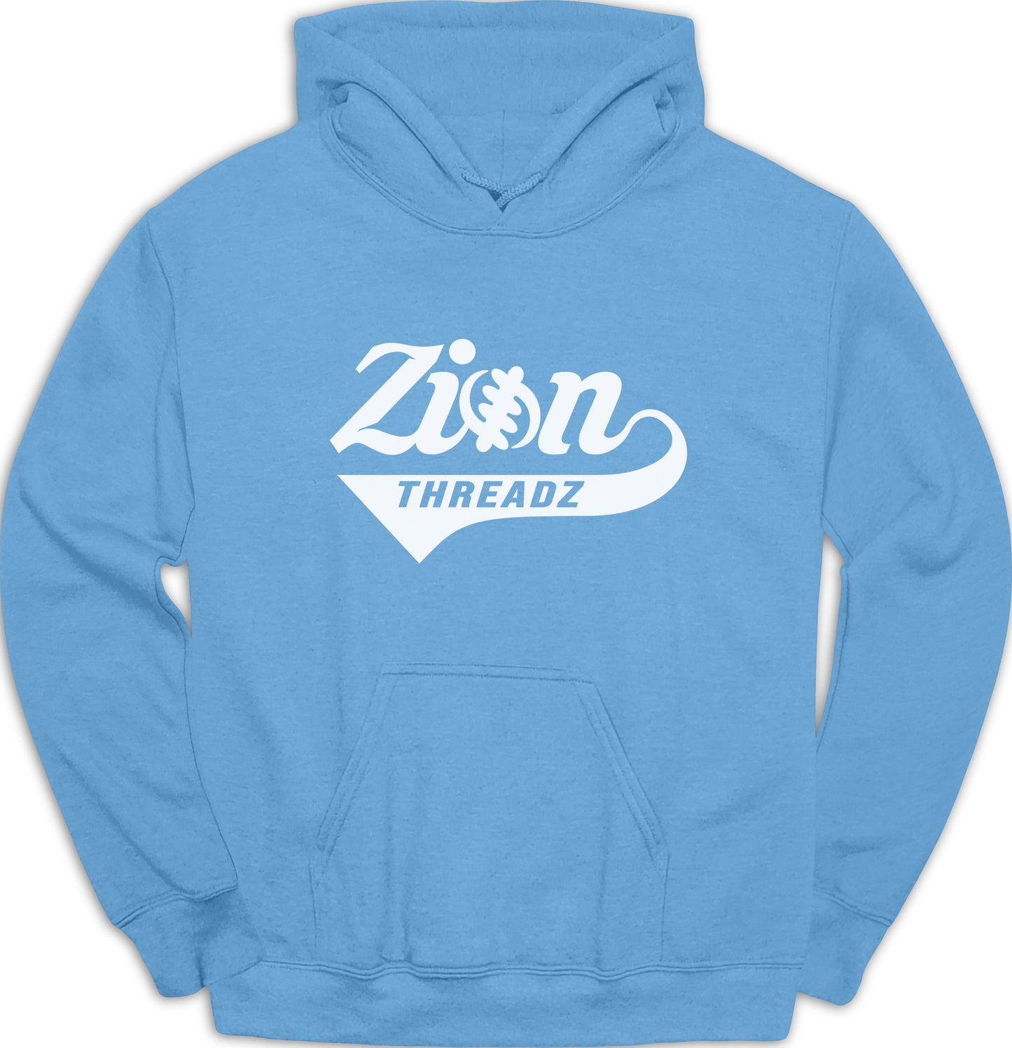 Zion Threadz Logo Design on Blue Hoodie product