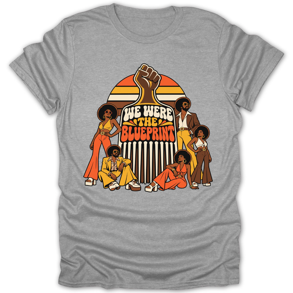 Retro artwork of people and text that reads "We Were The Blueprint".