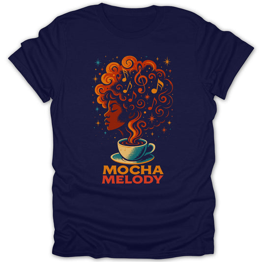 Mocha Melody Graphic Music Themed T-Shirt product type