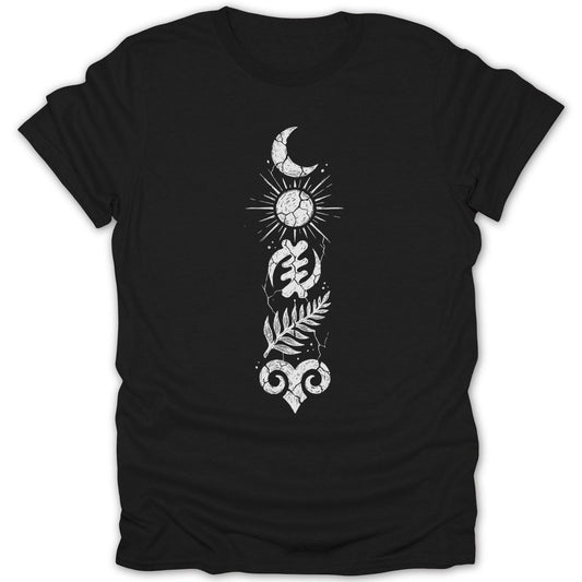 Distressed Celestial Adinkra Tee - Zion Threadz