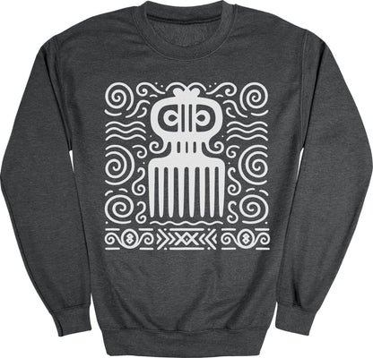 Adinkra Comb Pattern Sweatshirt - Zion Threadz