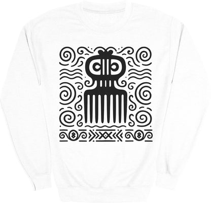 Adinkra Comb Pattern Sweatshirt - Zion Threadz