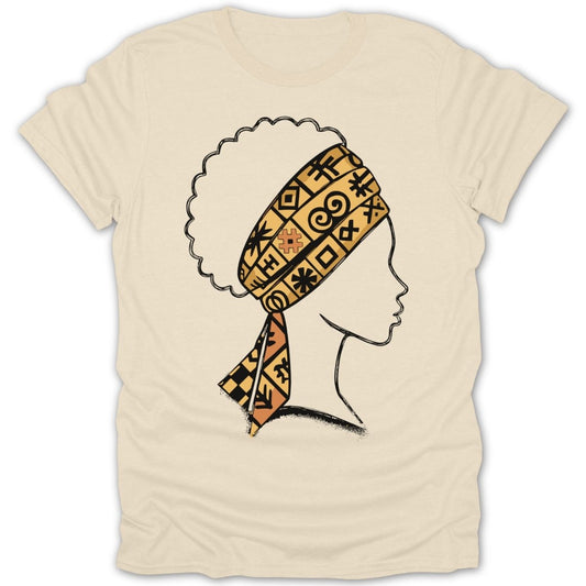 African Woman Silhouette Headwrap Tee - Zion Threadz
