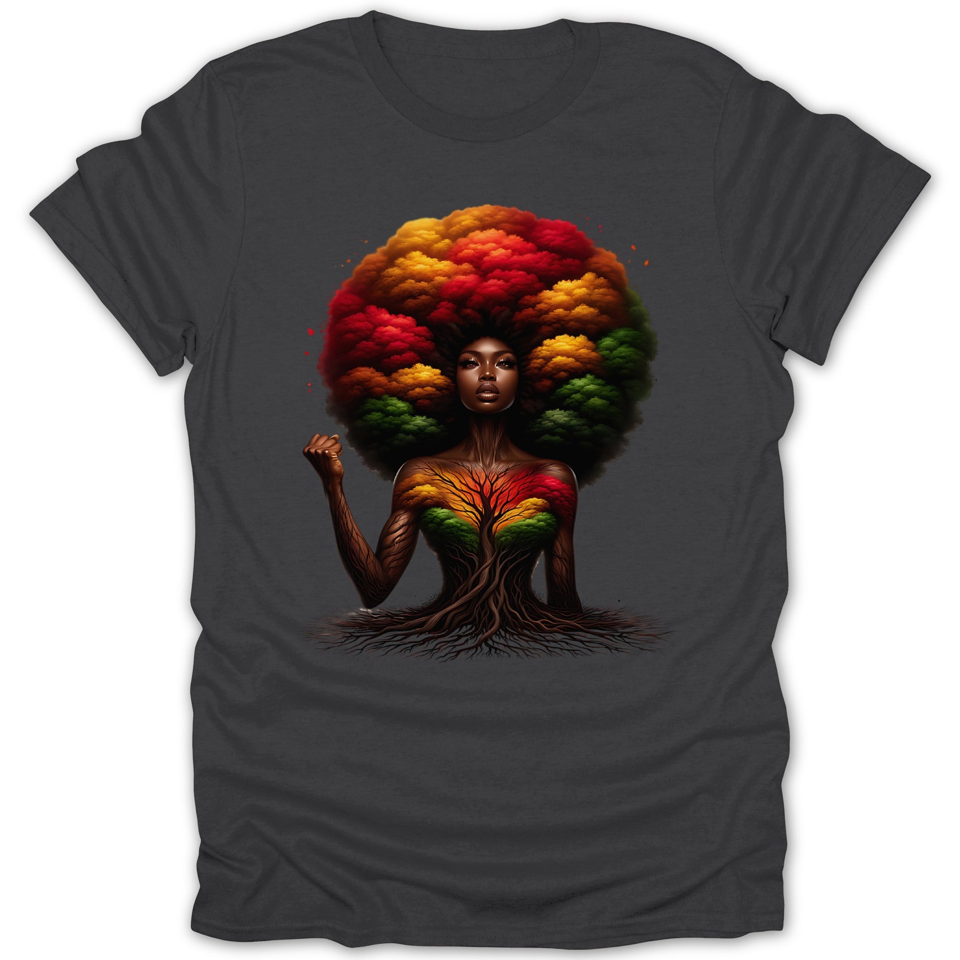 Afro Tree Art Graphic Tee Shirt product type