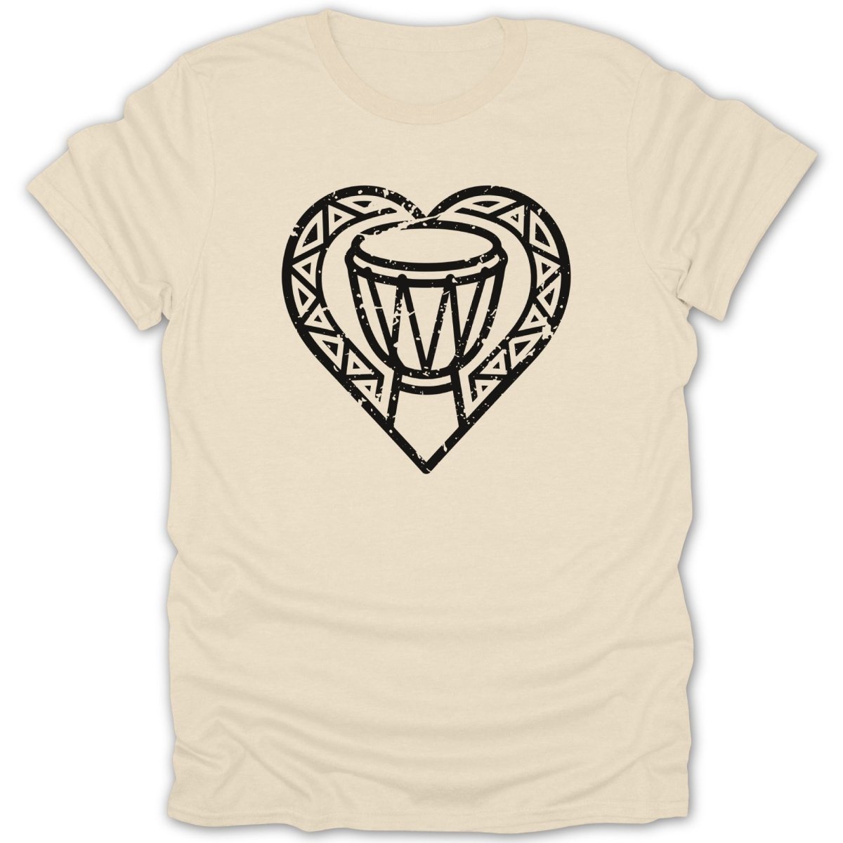 Heart Beat Drum Distressed Tee - Zion Threadz