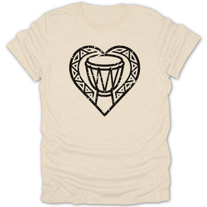 Heart Beat Drum Distressed Tee - Zion Threadz