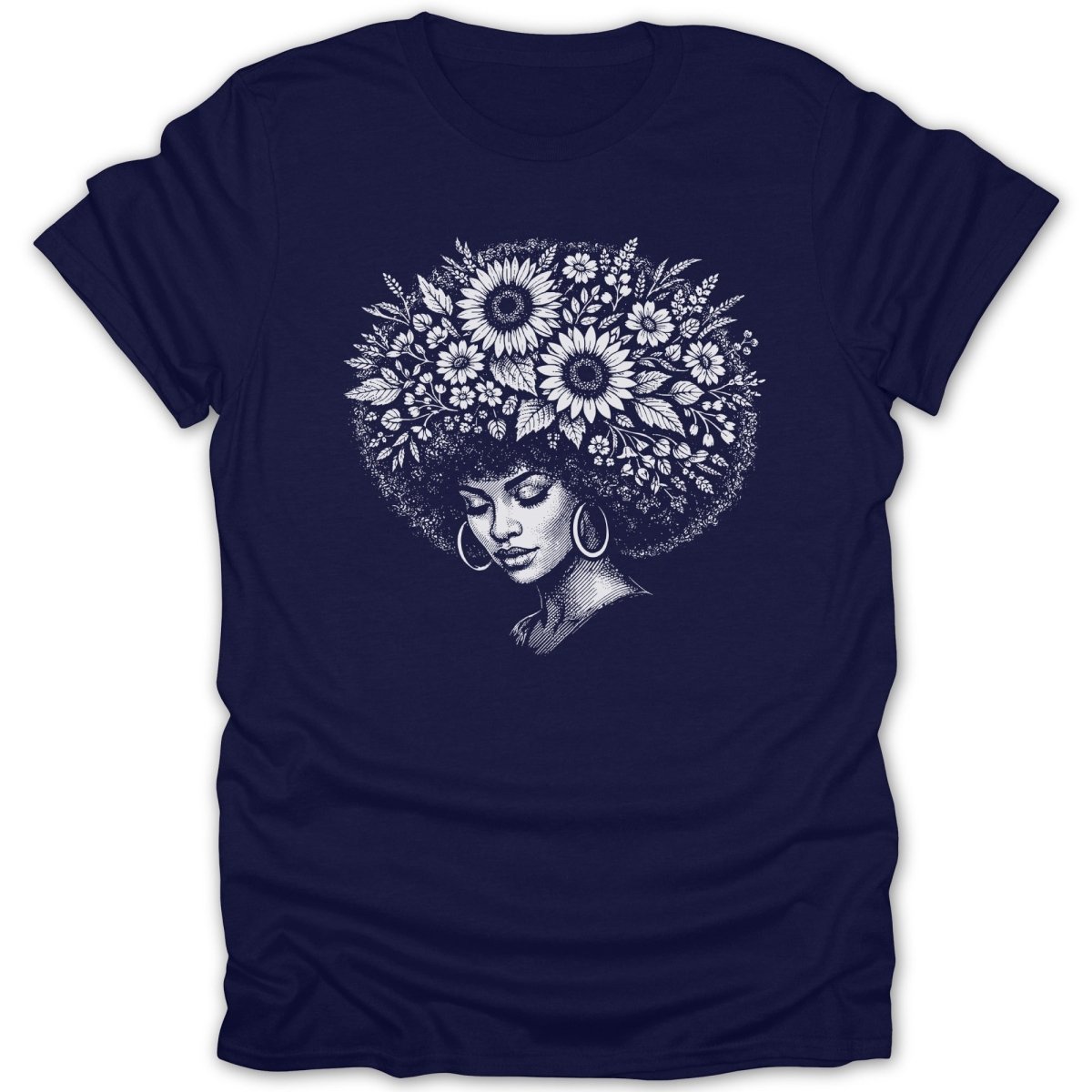 Afro Girl Bloom Tee - Zion Threadz