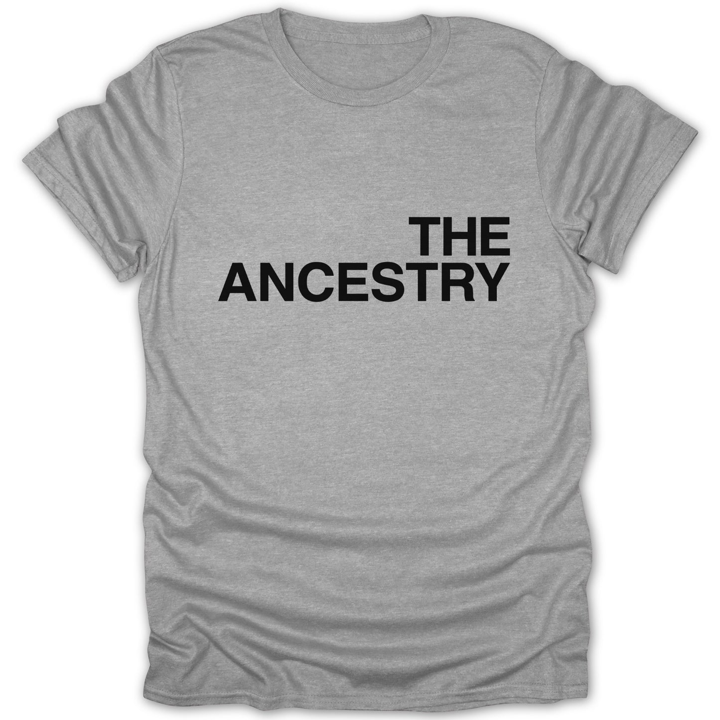 The Ancestry Black Text Design T-Shirt