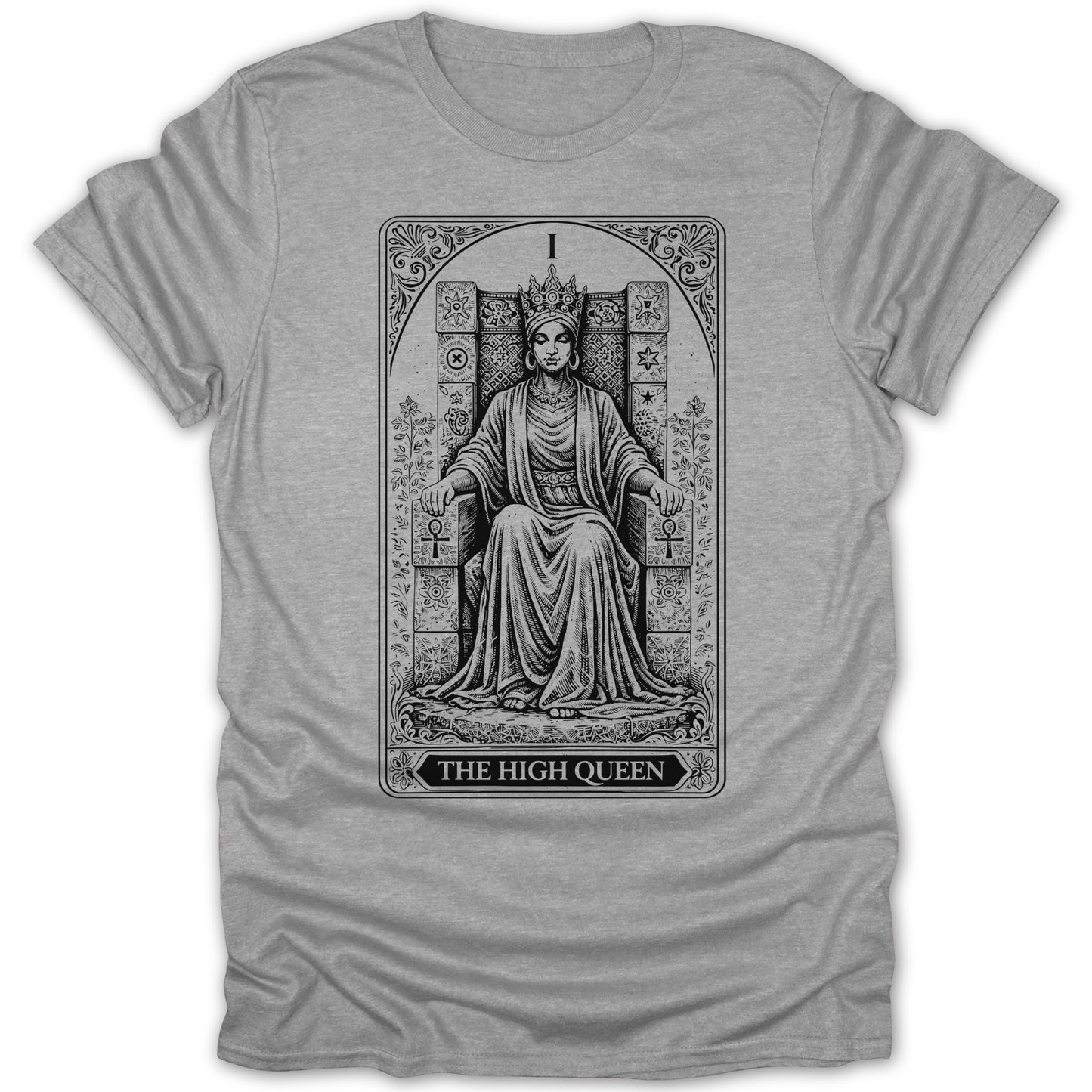 The High Queen Tarot Card Design Graphic T-Shirt