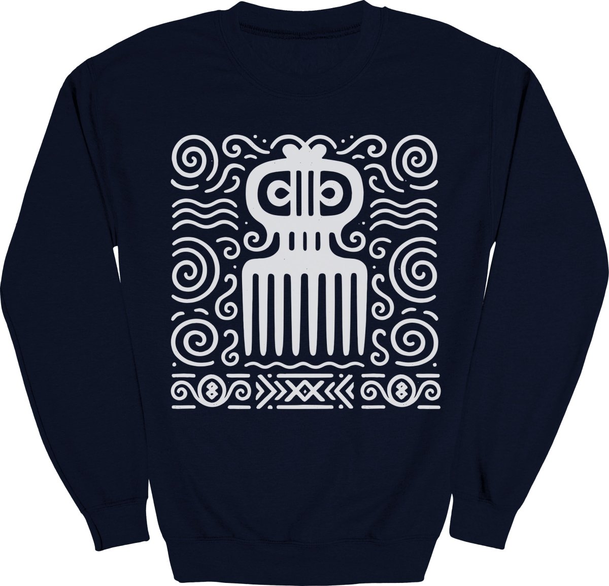 Adinkra Comb Pattern Sweatshirt - Zion Threadz