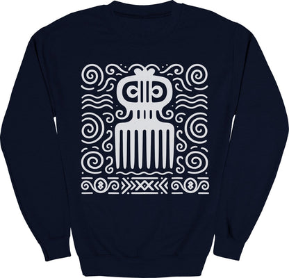 Adinkra Comb Pattern Sweatshirt - Zion Threadz
