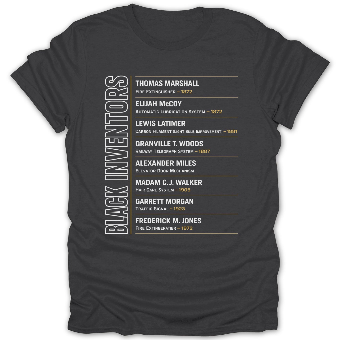 Black Inventors Historical Innovators List Shirt