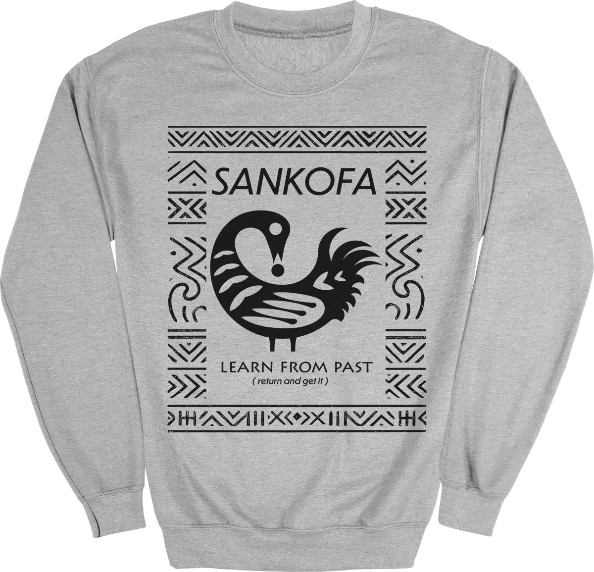 Sankofa Adinkra Pattern Sweatshirt - Zion Threadz