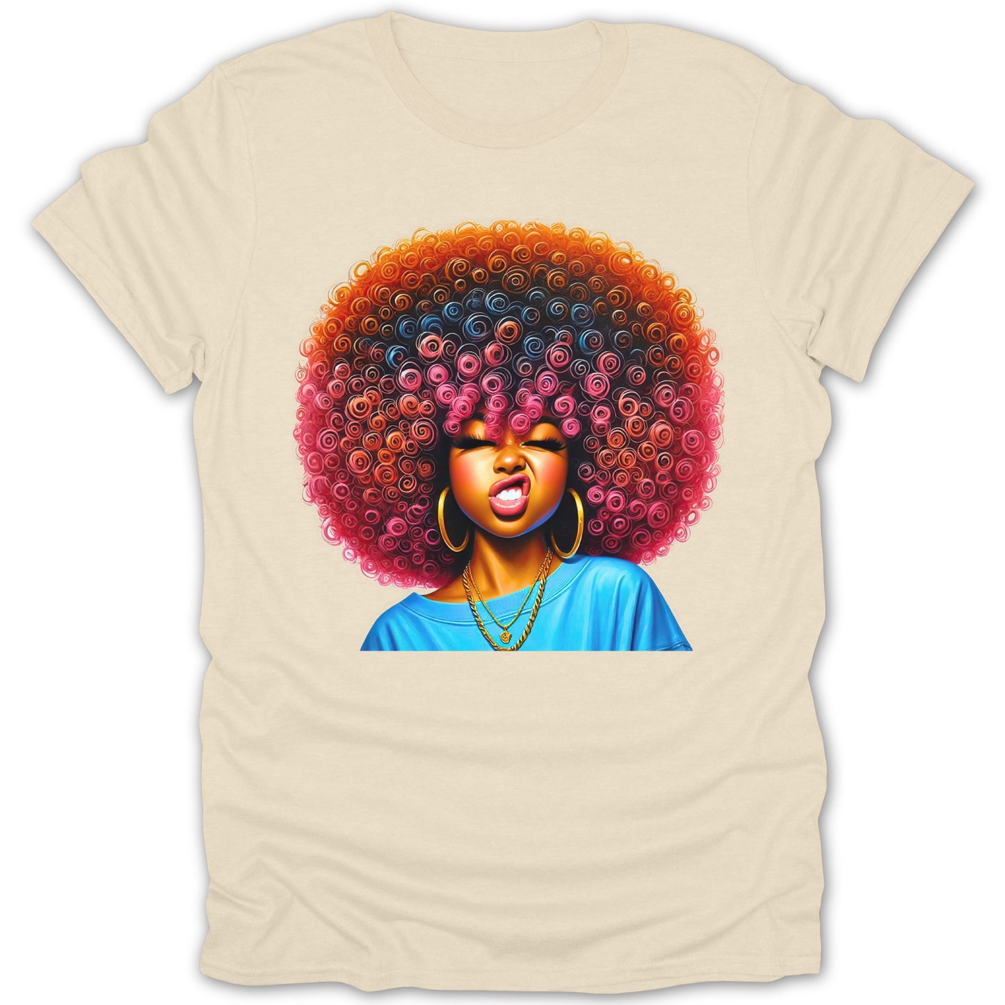 Bold Colorful Afro Art Graphic T-Shirt product type