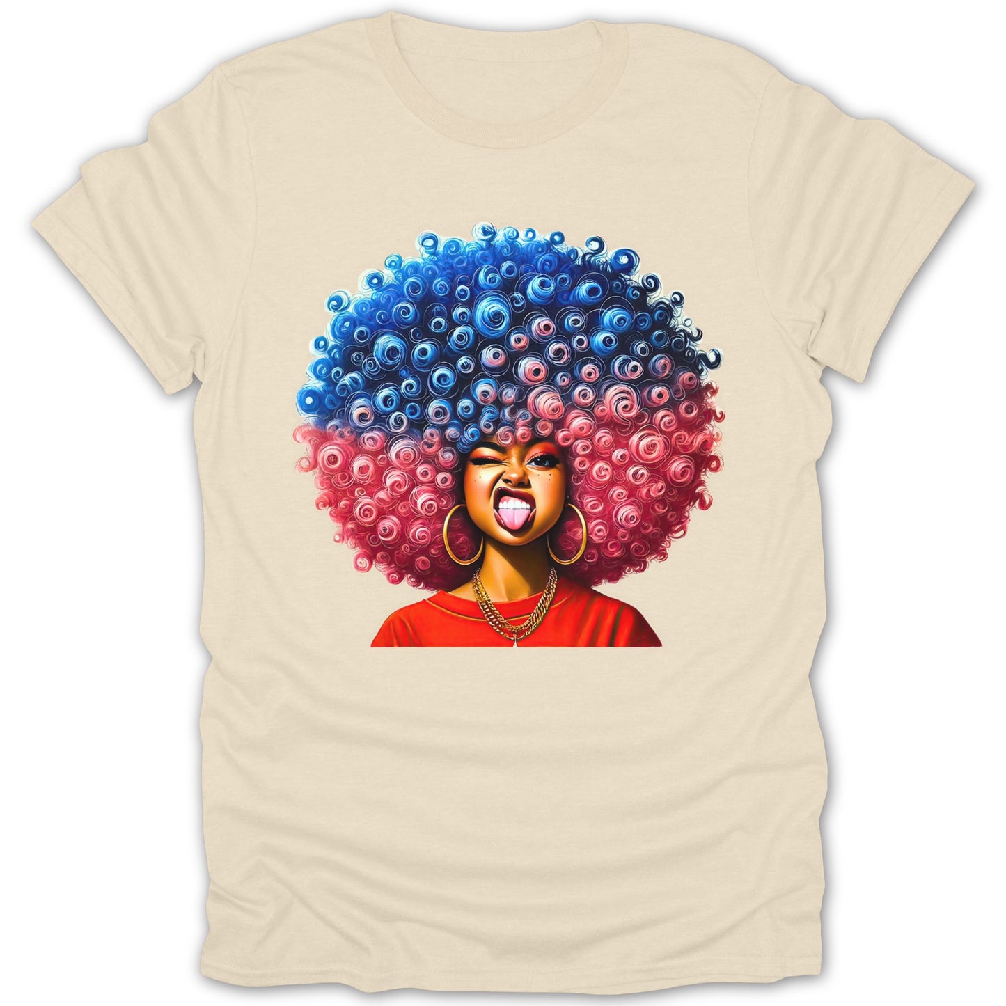 Vibrant Afro Pop Art Design Graphic Tee product